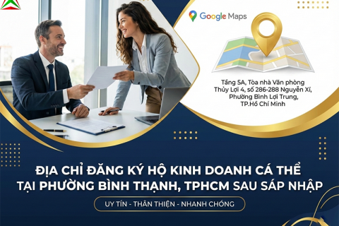 Địa Chỉ Đăng Ký Hộ Kinh Doanh Cá Thể Trọn Gói Phường Bình Thạnh Sau Sáp Nhập