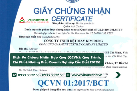 Dịch Vụ Chứng Nhận Hợp Quy (QCVN): Quy Trình, Chi Phí & Những Điều Doanh Nghiệp Cần Biết [2025]