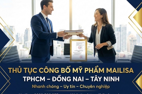 Thủ Tục Công Bố Mỹ Phẩm Mailisa trọn gói